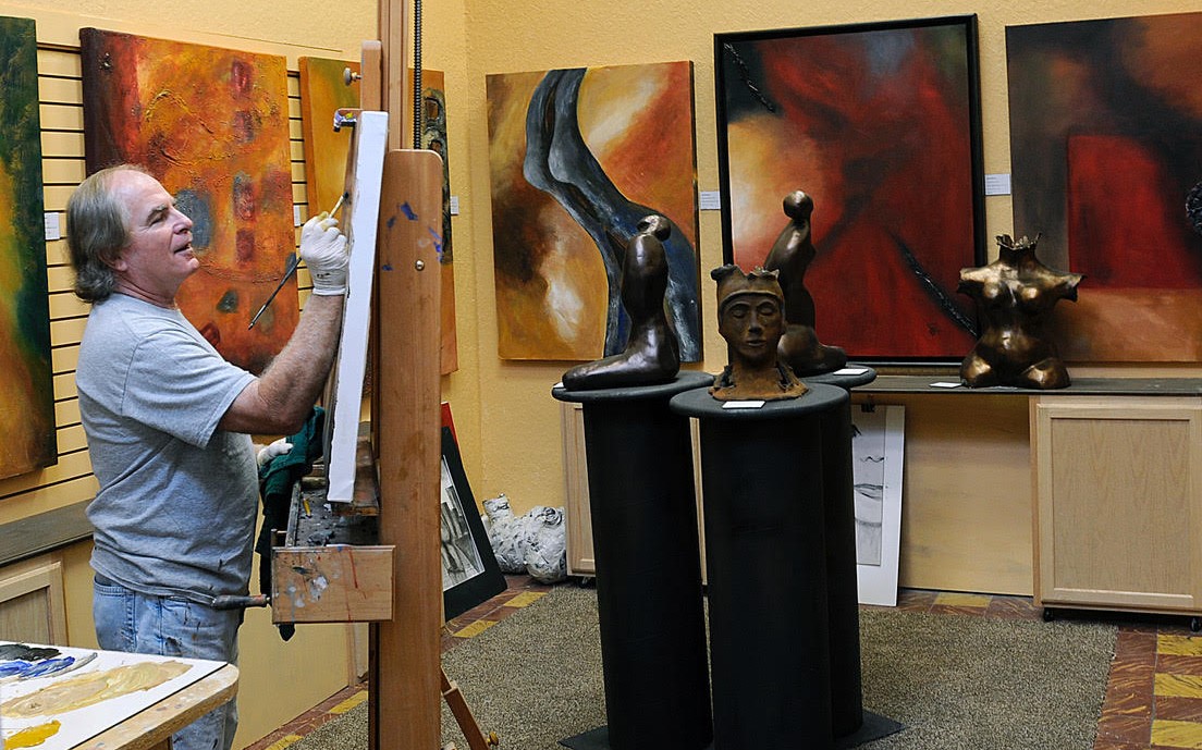 Jim Rolston in his studio